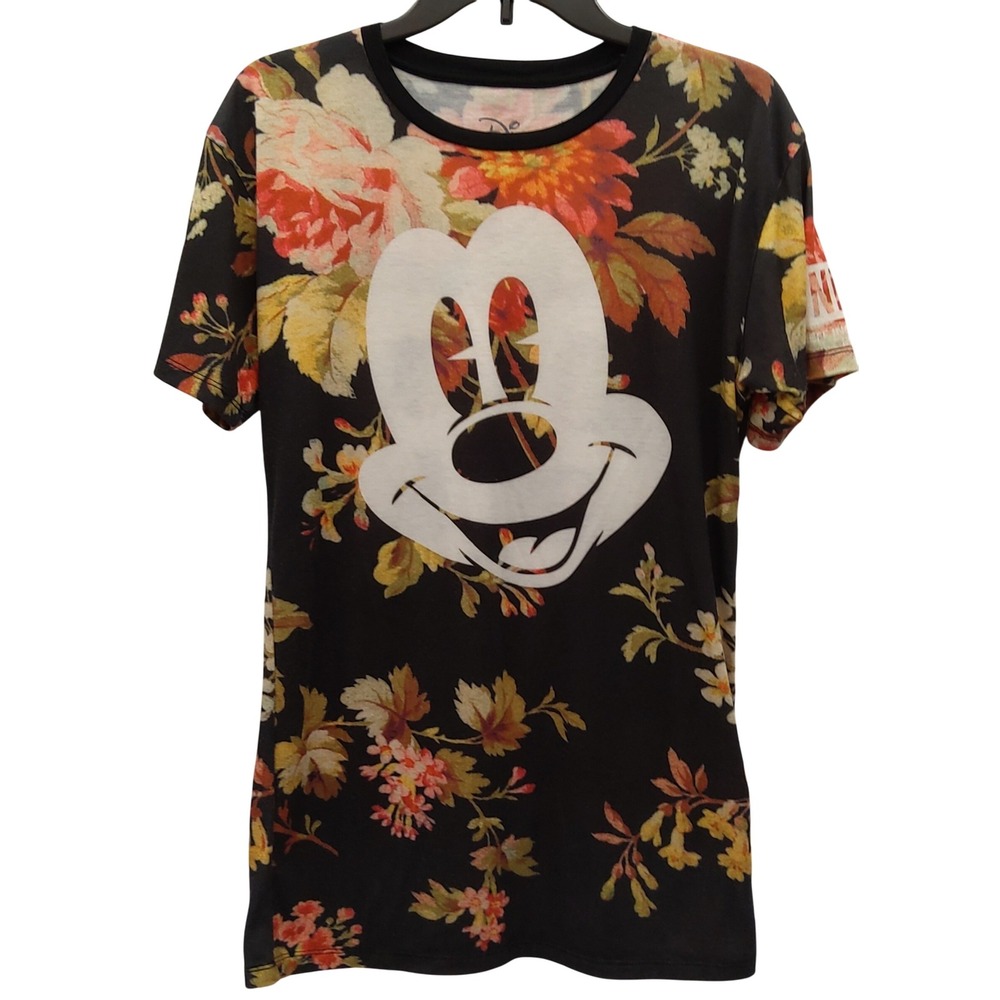 Disney Collection by Neff Mickey Mouse Floral T-Shirt/Jersey Womens Small